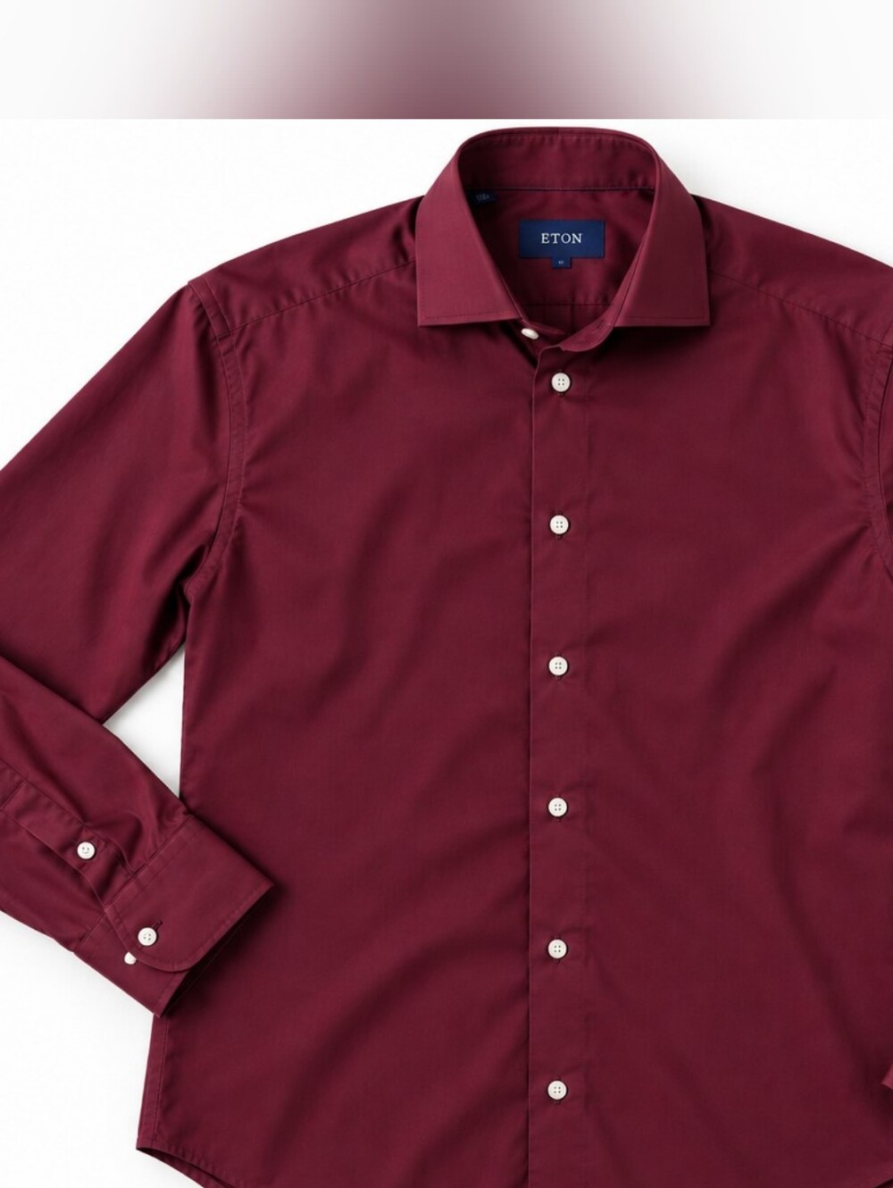 NWT Eton Slim Fit Burgundy Wine Shirt L 42/16 AND XL 43/17